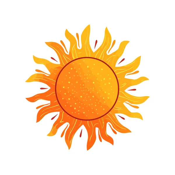 Brännande Sol Antändning Natur Bakgrund Ikon Isolerad — Stock vektor