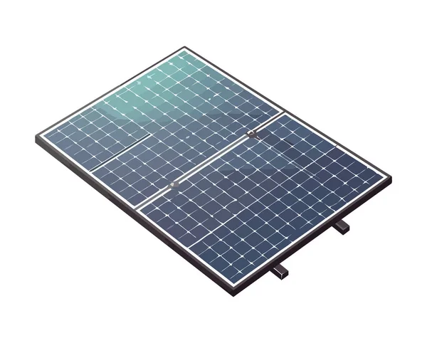 Čistá Energie Slunečních Elektráren Moderní Průmysl Ikona Izolované — Stockový vektor