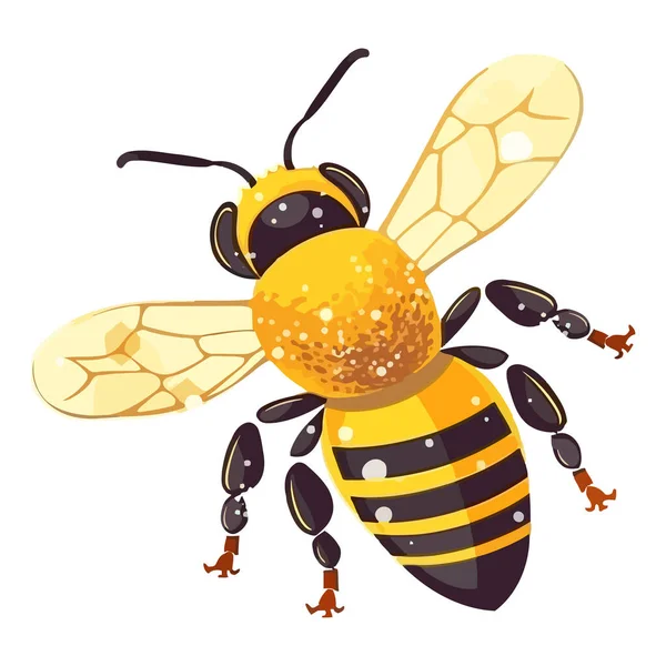 Mała Ikona Pszczół Owadów Izolowana — Wektor stockowy