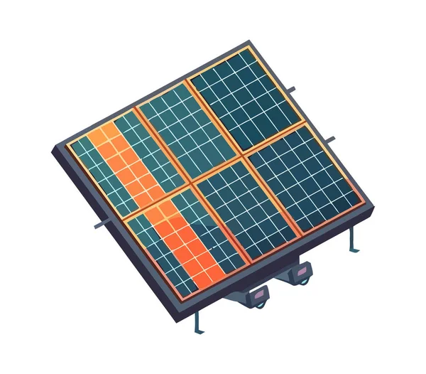 Ikone Für Alternative Solarmodule Isoliert — Stockvektor