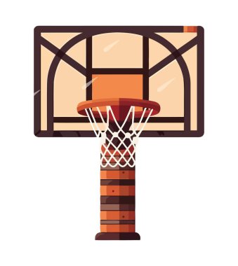 Basketbol potası ikonu, rekabetçi spor başarısı izole edilmiş