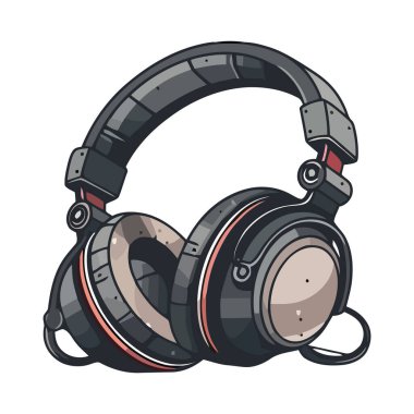 Antika kulaklıklar, modern ses simgesi izole