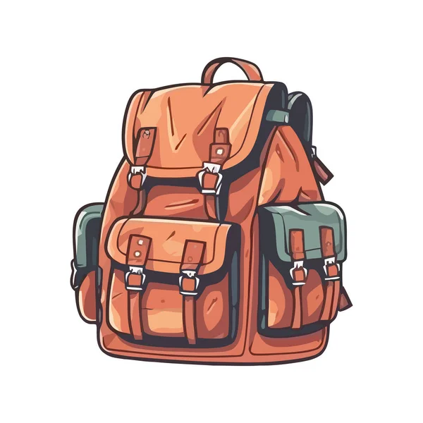 Backpack Hiking Adventure Icon Isolated — Stock Vector