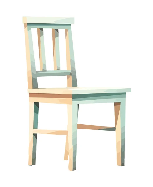 Wygodna Drewniana Ikona Krzesła Izolowana — Wektor stockowy