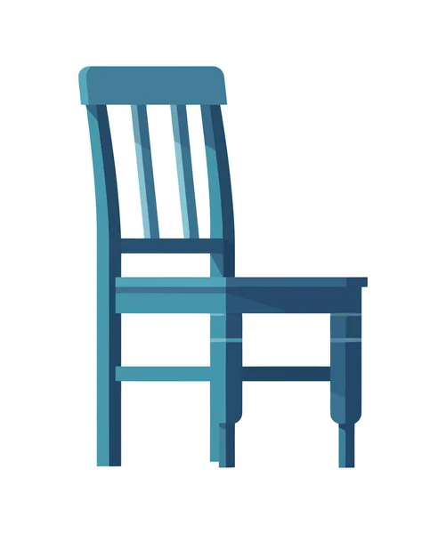 Chaise Bleue Confortable Symbolise Icône Relaxation Isolé — Image vectorielle