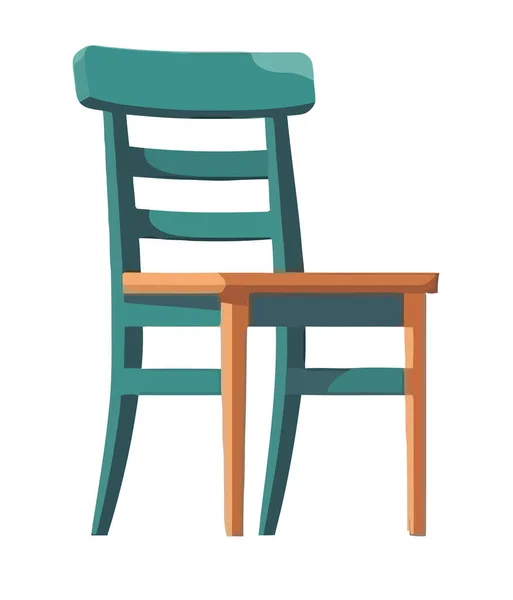 Design Cadeira Moderna Com Ícone Papel Parede Azul Isolado — Vetor de Stock