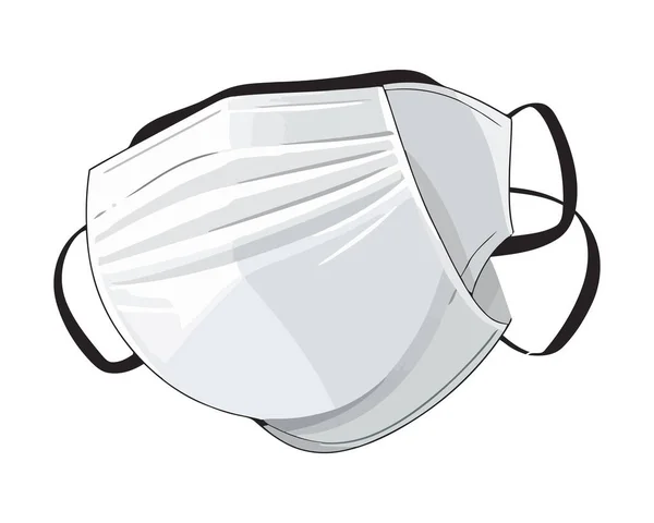 Maschera Protettiva Lavoro Isolata Icona Dell Oggetto — Vettoriale Stock