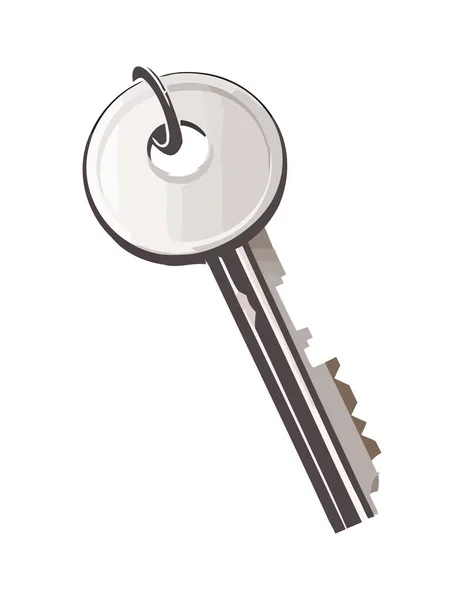Иконка Steel Key Белом Фоне — стоковый вектор