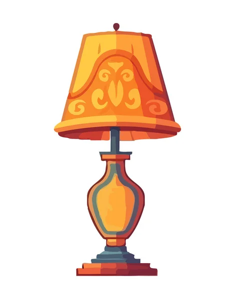 Lanterne Antique Illumine Avec Icône Élégance Isolé — Image vectorielle