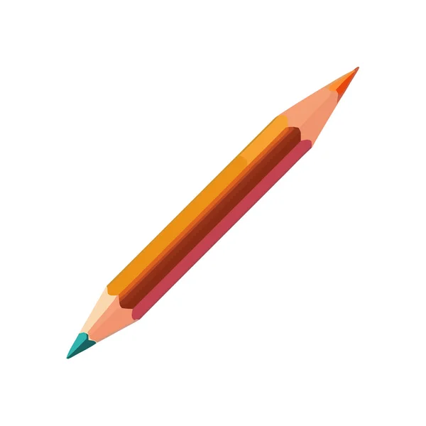 白い背景のアイコンに鋭い黄色の鉛筆の先端は孤立 — ストックベクタ