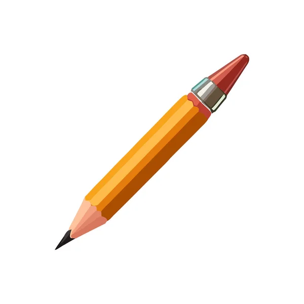 Ceruza Fehér Háttér Ikon Elszigetelt — Stock Vector