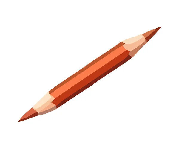 Crayon Rouge Sur Fond Blanc Icône Design Créativité — Image vectorielle