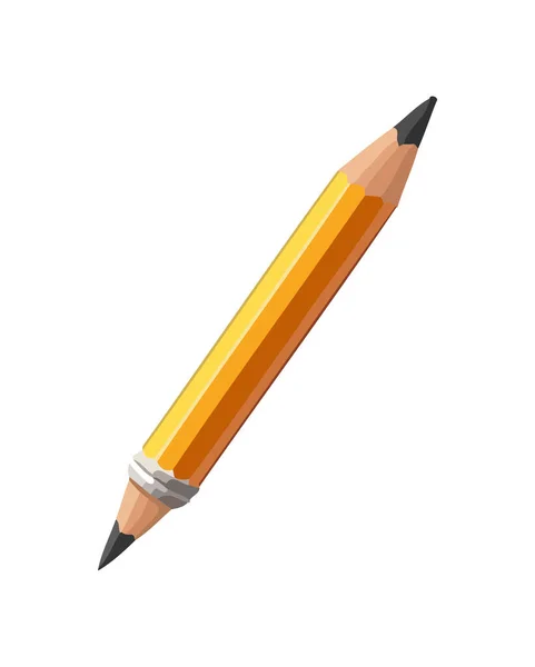 黄色铅笔 象征创意的图标孤立 — 图库矢量图片
