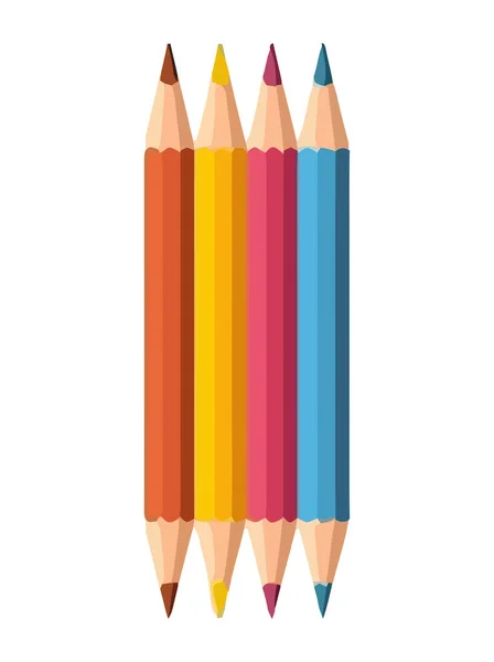 Color Pencil Creative Backdrops Icon Isolated — Stock Vector