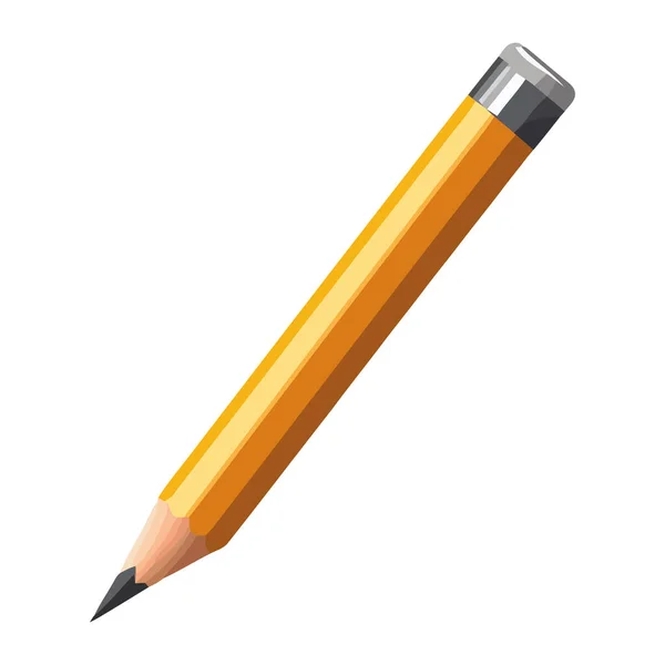 Pointe Crayon Forte Icône Approvisionnement Isolé — Image vectorielle