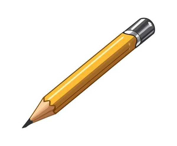 Bleistift Isoliert Auf Weißem Hintergrund Icon Isoliert — Stockvektor