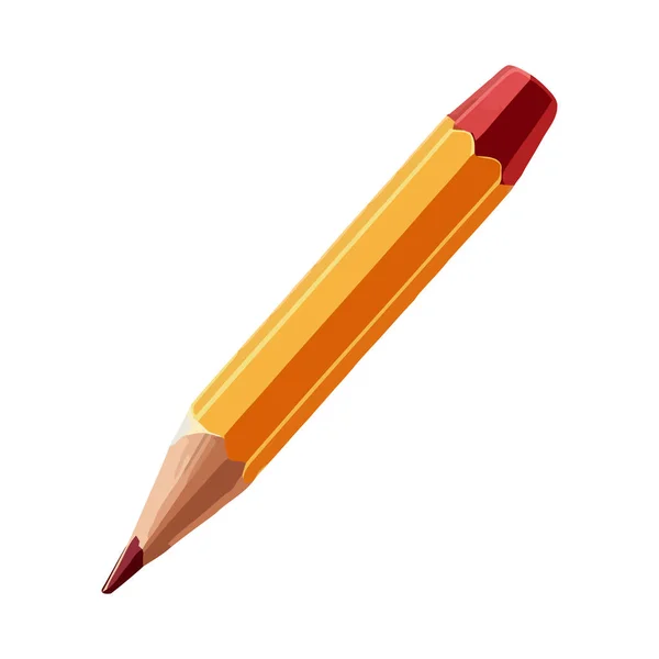 白色背景图标上的铅笔隔离设计 — 图库矢量图片