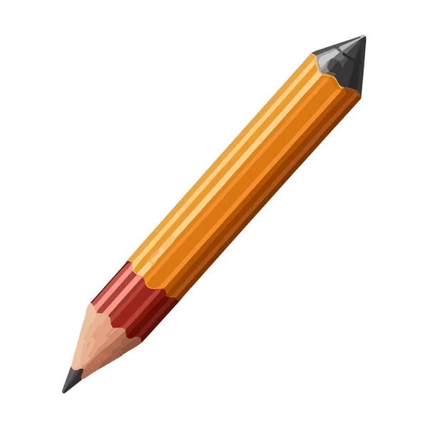Ceruza Fehér Háttér Oktatás Ikon Elszigetelt — Stock Vector