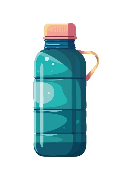 Erfrischendes Gereinigtes Wasser Plastikflaschen Symbol — Stockvektor