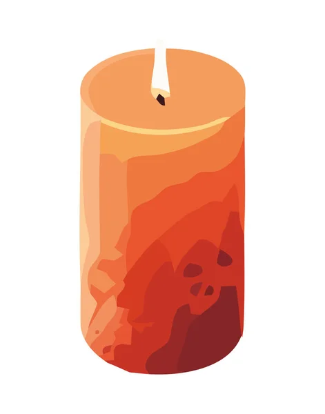 Kerze Brennt Hell Symbol Der Feier Ikone Isoliert — Stockvektor