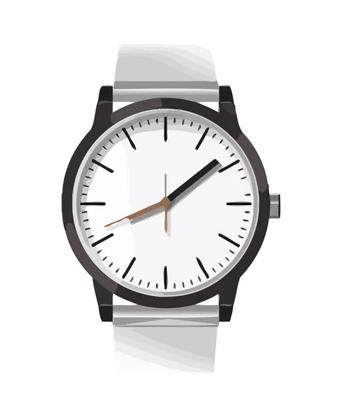 Modern Armbandsur Timer Vit Bakgrund Ikon Isolerad — Stock vektor
