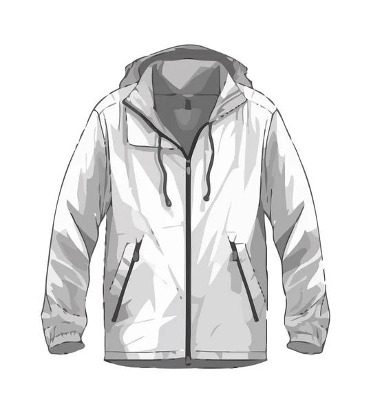 时尚男子冬季夹克在现代设计图标隔离 — 图库矢量图片