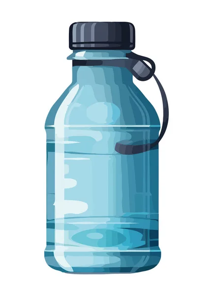 Erfrischendes Blaues Getränk Plastikflasche — Stockvektor