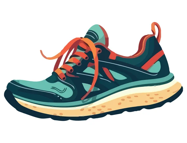 Desain Sepatu Olahraga Melambangkan Ikon Aktivitas Gaya Hidup Yang Terisolasi - Stok Vektor