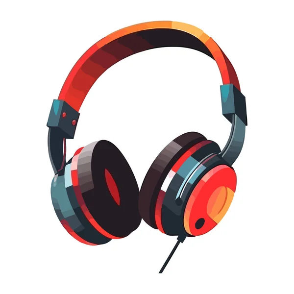 Moderne Kopfhörer Zum Isolierten Hören Von Musik Ikone — Stockvektor