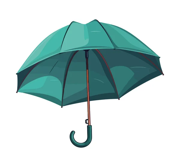 Зеленый Зонтик Защищенный Дождя — стоковый вектор