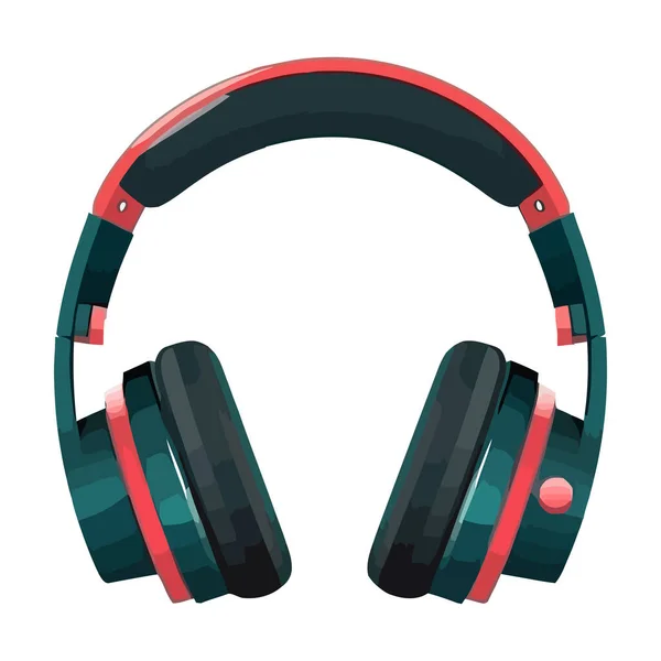 Headphones Modern Listening Technology Icon Isolated — Stock Vector