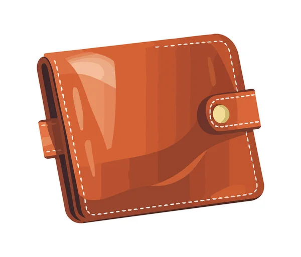 Plånbok Symboliserar Rikedom Ikon Isolerad — Stock vektor