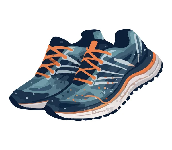 Sepatu Lari Melambangkan Ikon Gaya Hidup Sehat Atlet Yang Terisolasi - Stok Vektor