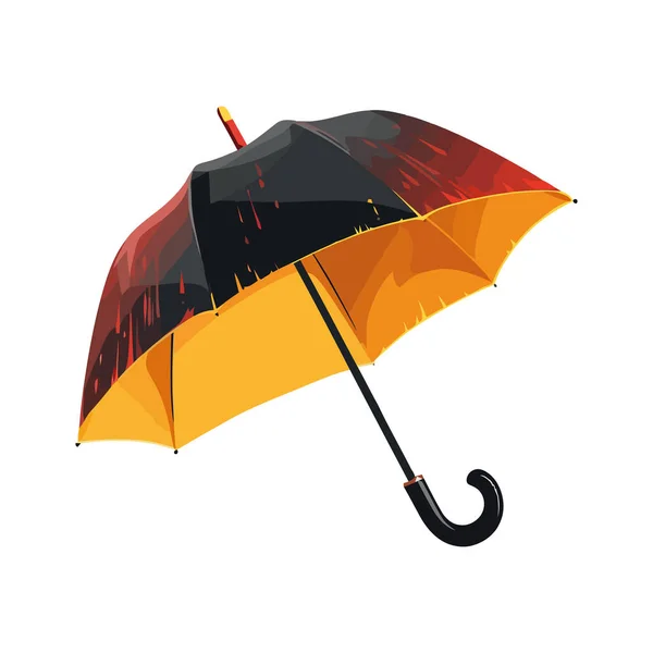 Cute Umbrella Wet Weather Icon Isolated — Stock Vector