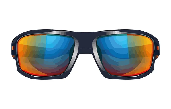 Fun Sluneční Brýle Moderní Rám Ikona Izolované — Stockový vektor