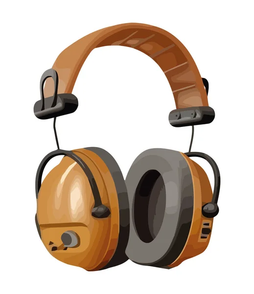 Auriculares Estudio Audio Aislado Icono — Vector de stock