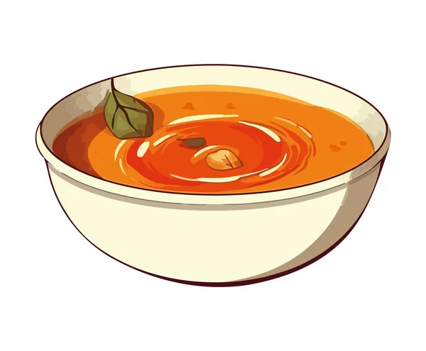 Eine Gesunde Mahlzeit Aus Vegetarischer Suppe — Stockvektor