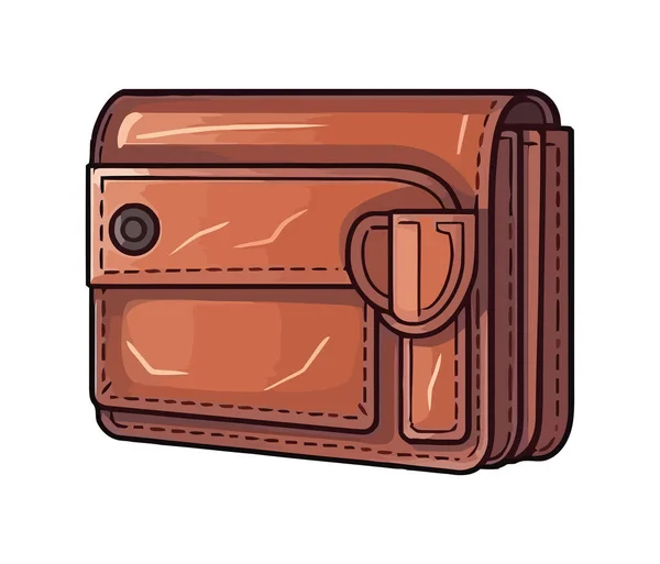 成功のアイコンが隔離された財布のシンボルの安全な富 — ストックベクタ