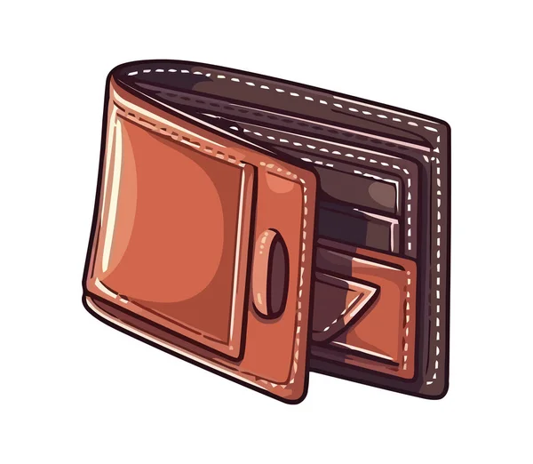 Wallet Wealth Symbol Success Icon Isolated — Stock Vector