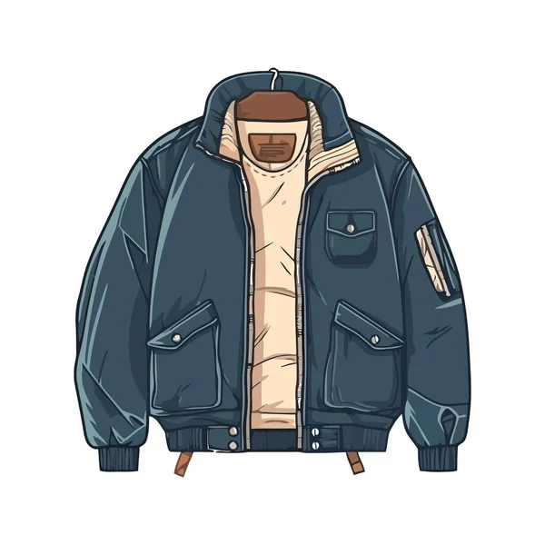 男性用ファッショナブルなジャケットアイコン隔離 — ストックベクタ