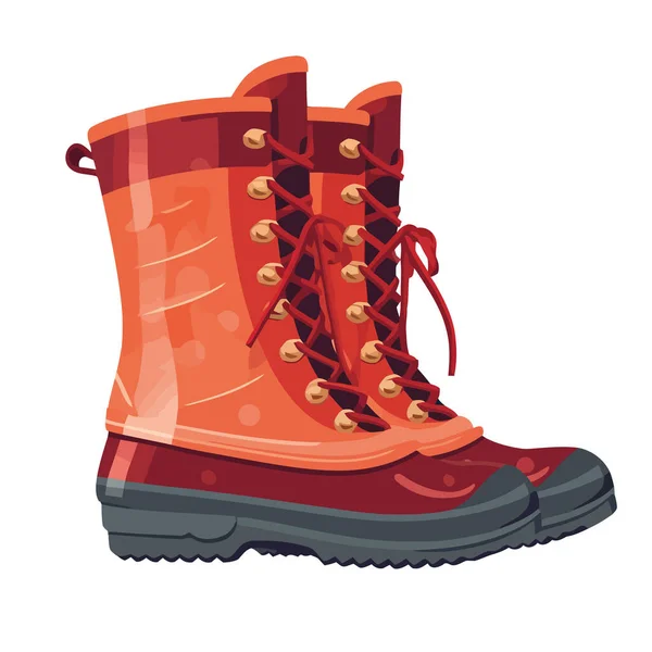 Hiking Boots Symbol Outdoor Adventure Icon Isolated — Stock Vector