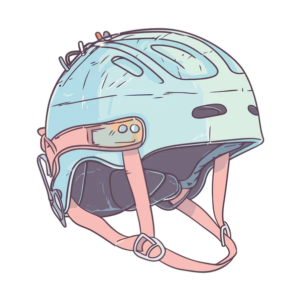 Extreme Sports Helmet Design Icon Isolated — Stock Vector