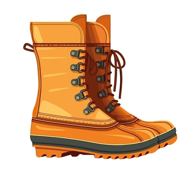 Protective Workwear Boots Icon Isolated — Stock Vector