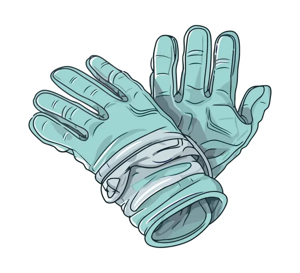 Перчатки Защищает Иконку Руки Изолированы — стоковый вектор