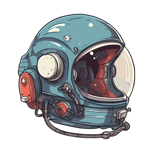 宇宙アイコンを隔離するための宇宙飛行士ヘルメット — ストックベクタ