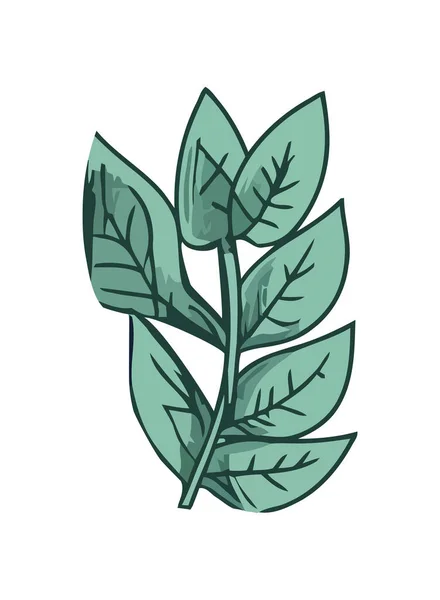 Yeşil Bitki Simgesi Tarafından Sembolize Edilen Büyüme Izole Edildi — Stok Vektör