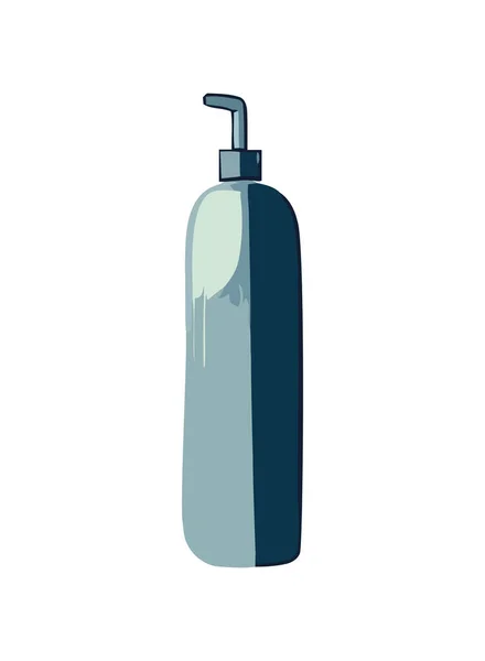 Shampoo Idratante Bottiglia Plastica Icona Isolata — Vettoriale Stock