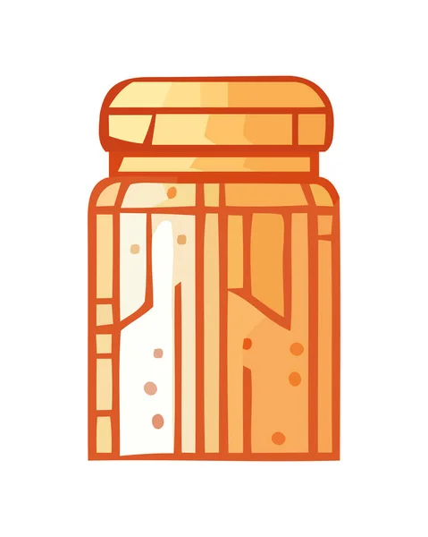 Bio Honigglas Frisch Illustration Symbol Isoliert — Stockvektor