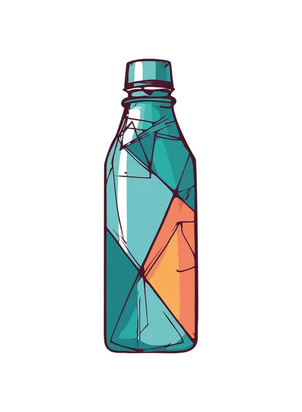 Símbolo Abstracto Icono Diseño Botella Color Aislado — Archivo Imágenes Vectoriales
