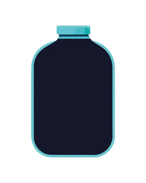 Illustrazione Vettoriale Della Bottiglia Con Icona Liquida Isolata — Vettoriale Stock